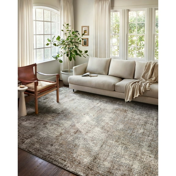 Loloi II Austen AUS-01 Abstract Natural / Mocha Area Rug 2'-0" x 3'-0"
