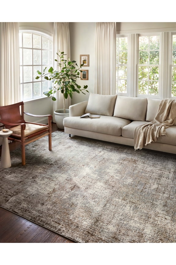 Austen AUS-01 Abstract Natural / Mocha Area Rug 2'-0" x 3'-0"