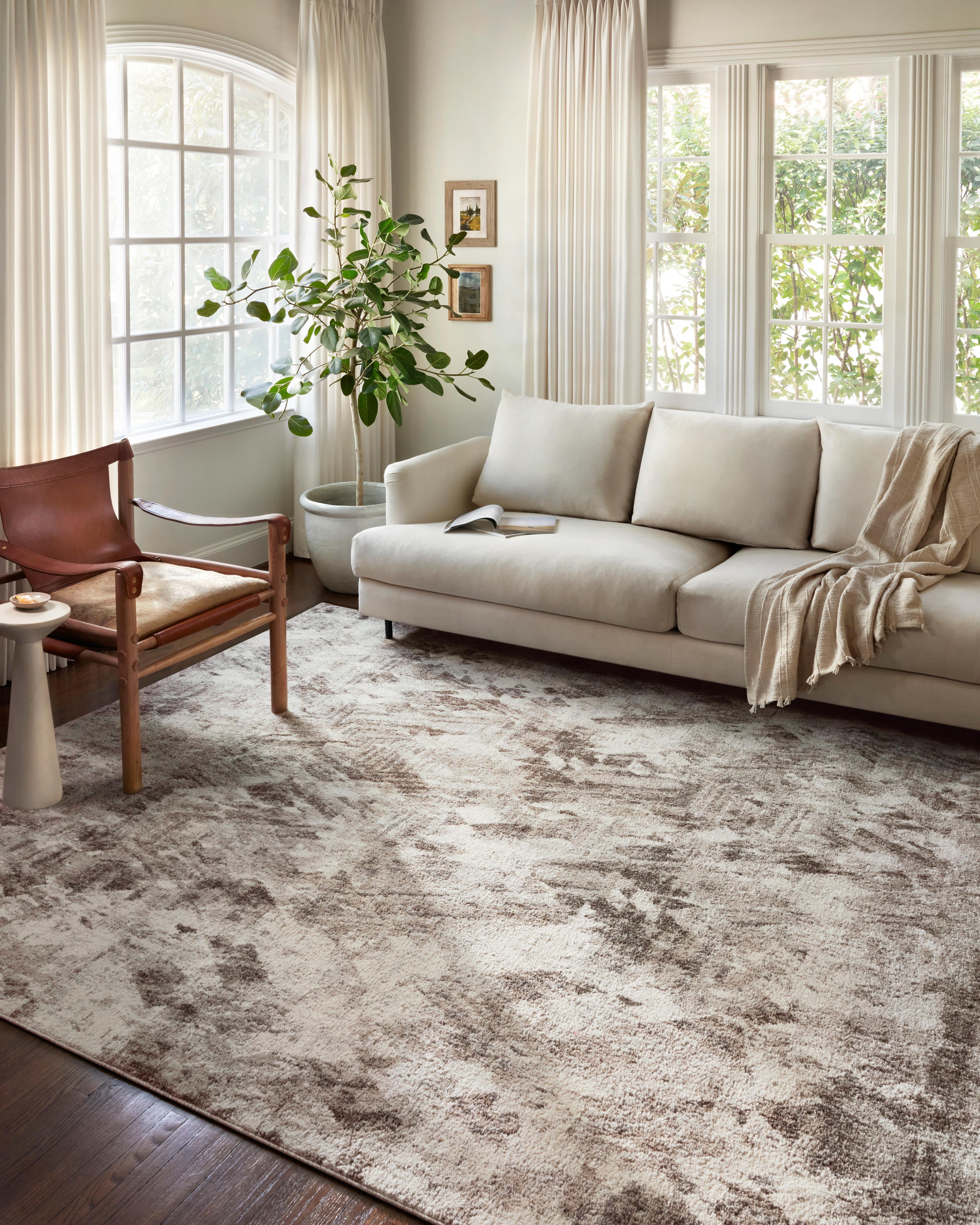 Loloi Austen AUS-03 Abstract Natural / Mocha Area Rug 2'-0" x 3'-0"
