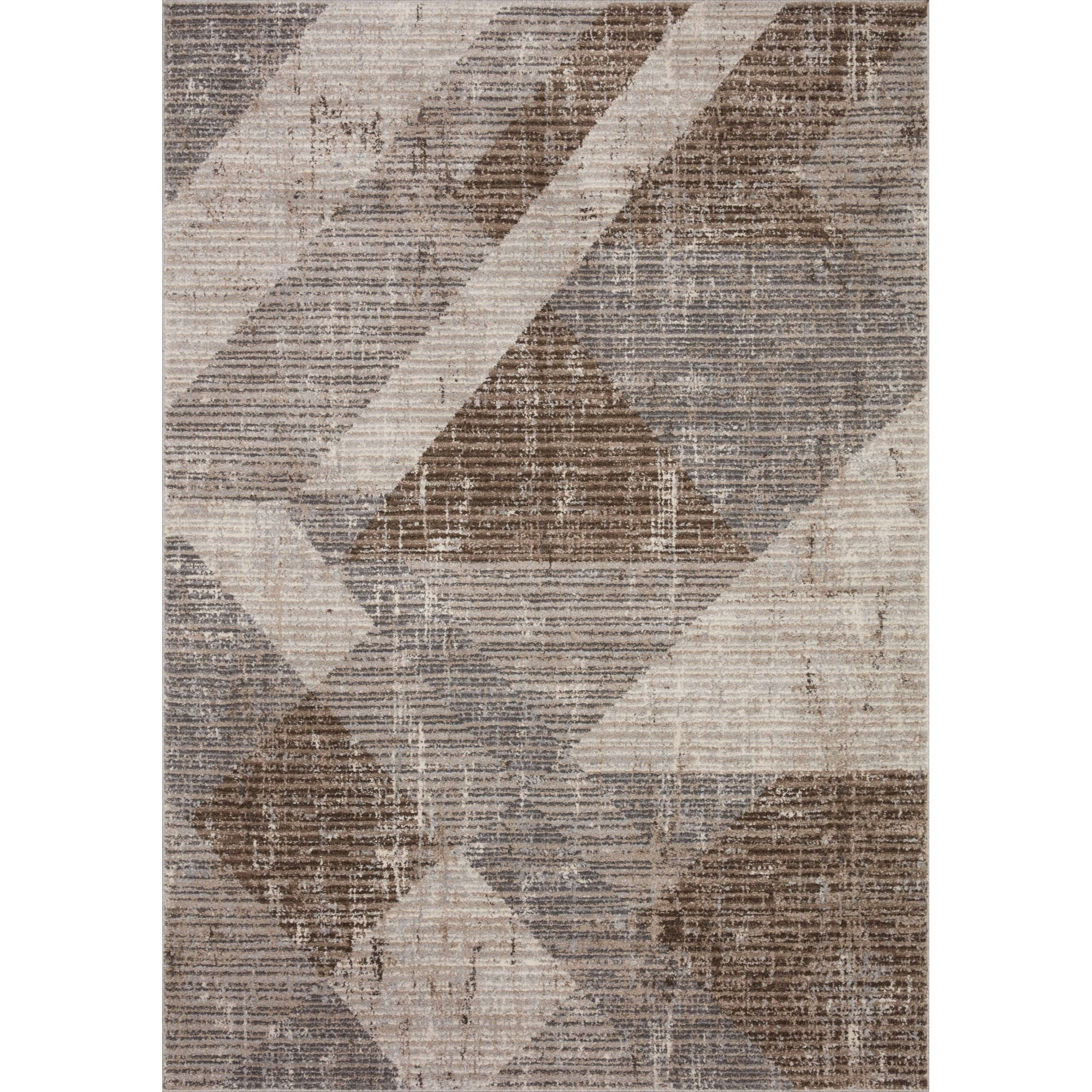 Austen Stone & Bark Geometric 11'-2" x 15' Wool Blend Area Rug