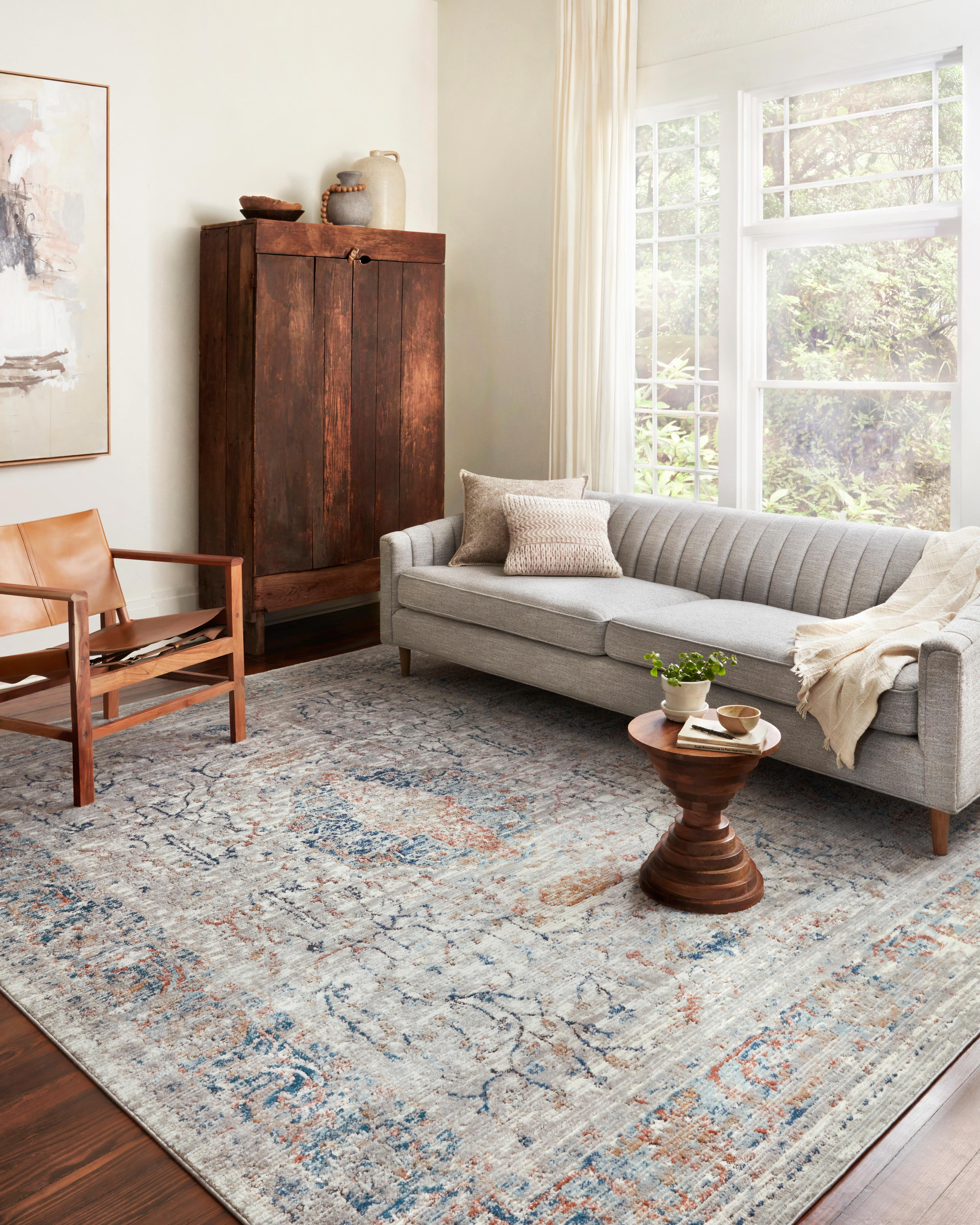 Loloi II Bianca Collection BIA-02 Stone / Multi, Traditional Area Rug 2'-8" x 4'