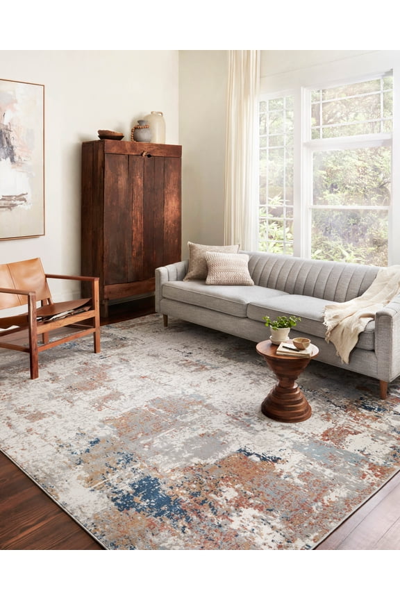 Bianca Collection BIA-03 Ivory / Multi, Abstract Area Rug 2'-8" x 4'