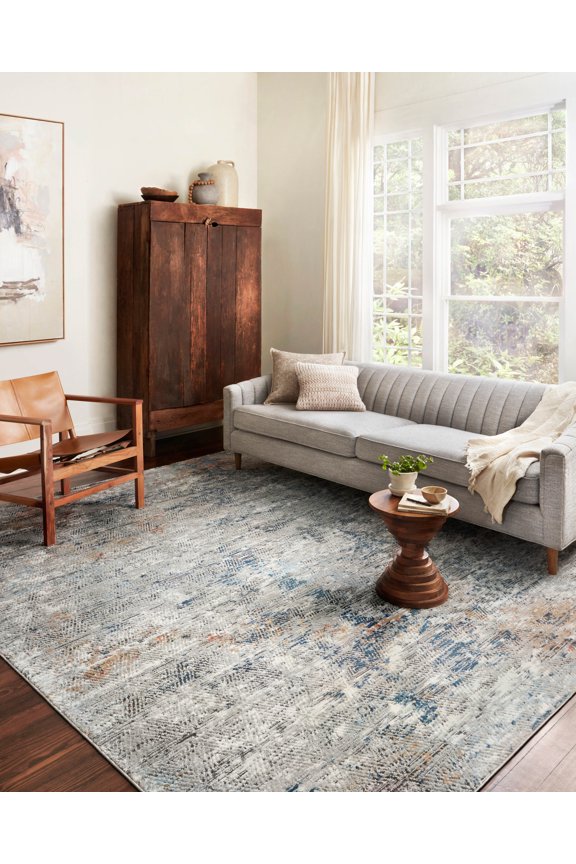 Bianca Collection BIA-04 Grey / Multi, Abstract Area Rug 2'-8" x 7'-6"
