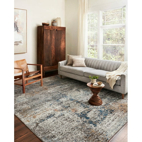 Loloi II Bianca Collection BIA-06 Granite / Multi, Abstract Area Rug 2'-8" x 7'-6"