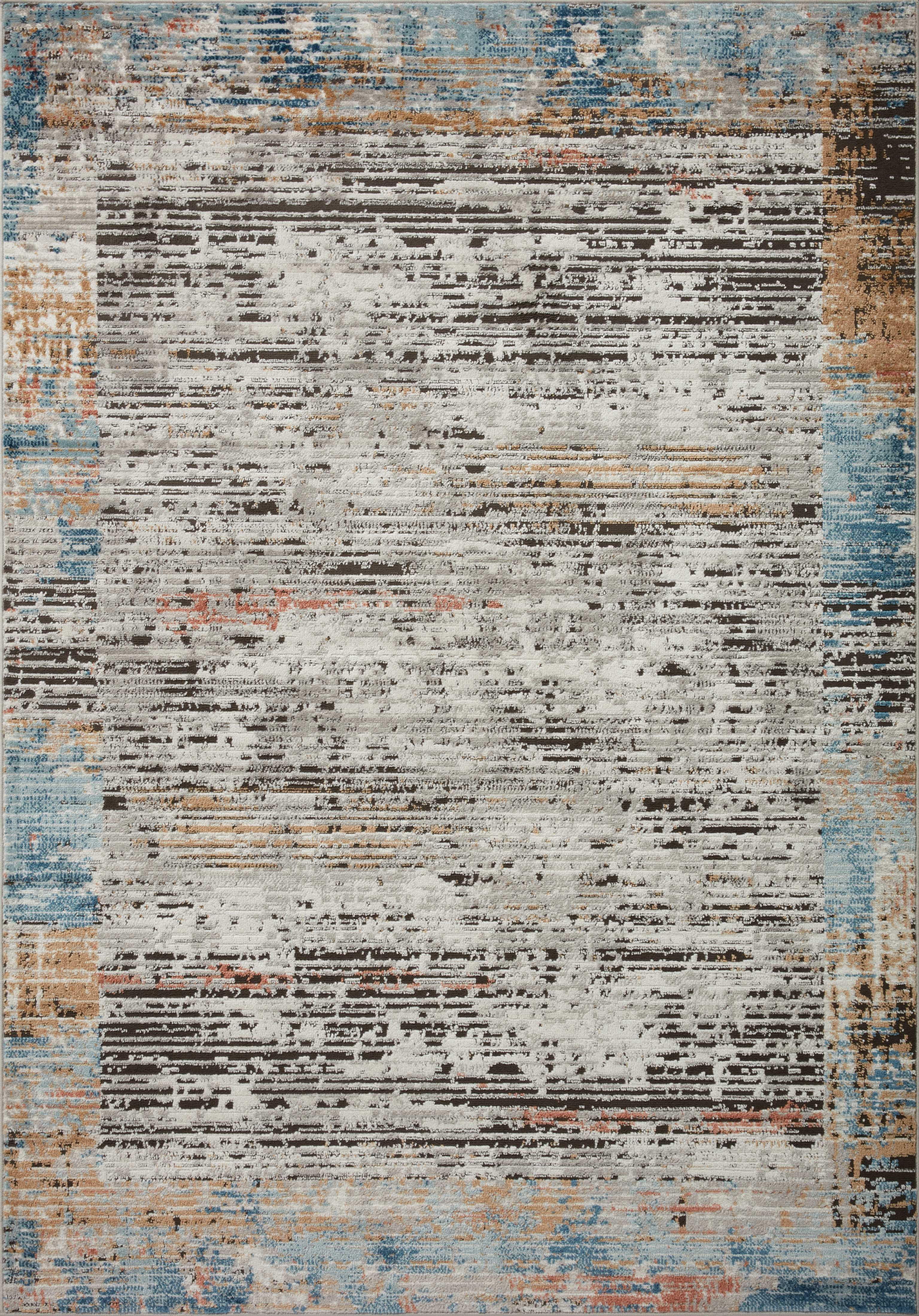 Loloi Bianca Collection BIA-07 Ash / Multi, Abstract Area Rug 9'-9" x 13'-6"
