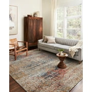 Loloi Bianca Collection BIA-09 Ocean / Spice, Abstract Area Rug 7-11 x 10-6