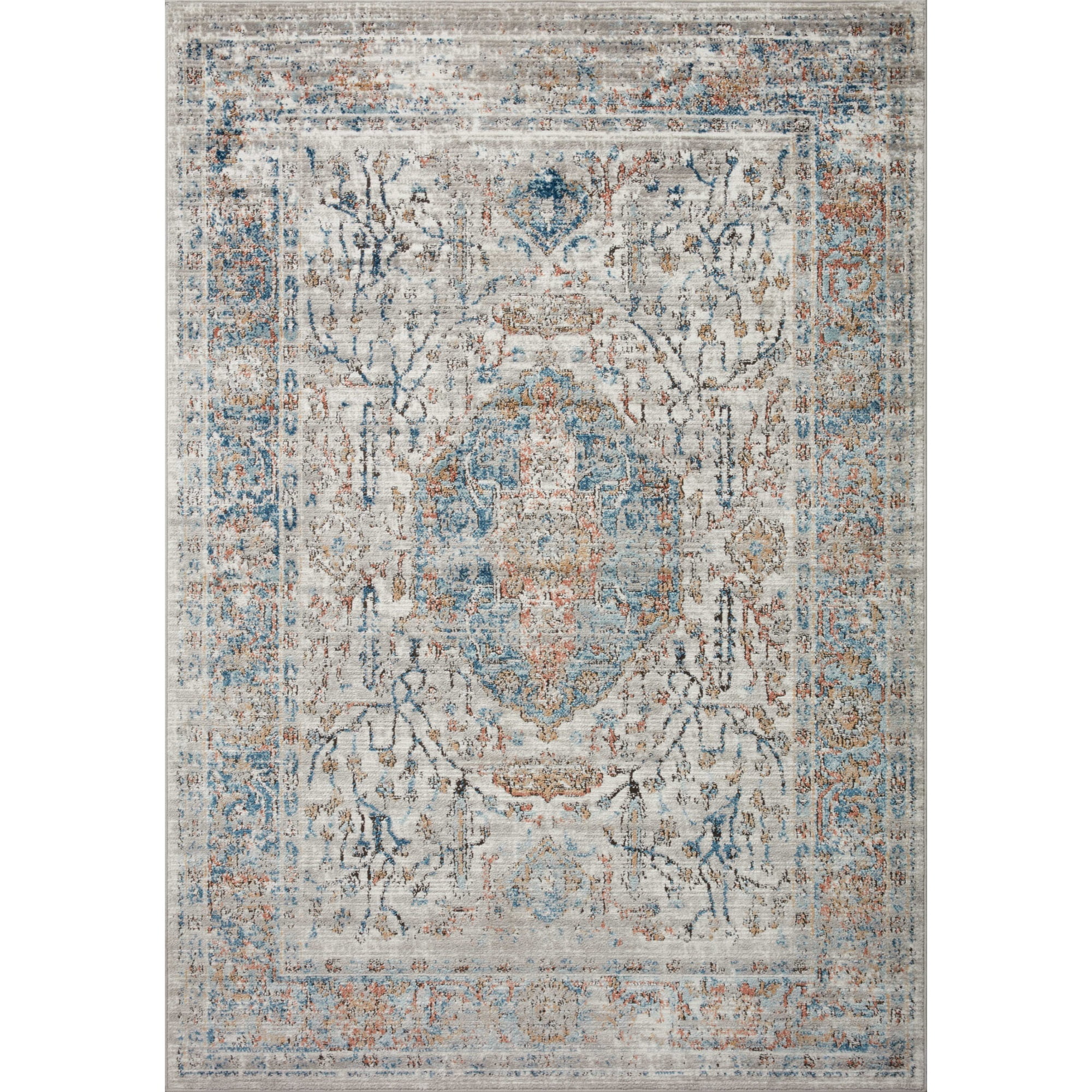 Light Blue Stain-Resistant Synthetic Area Rug 18" x 18"