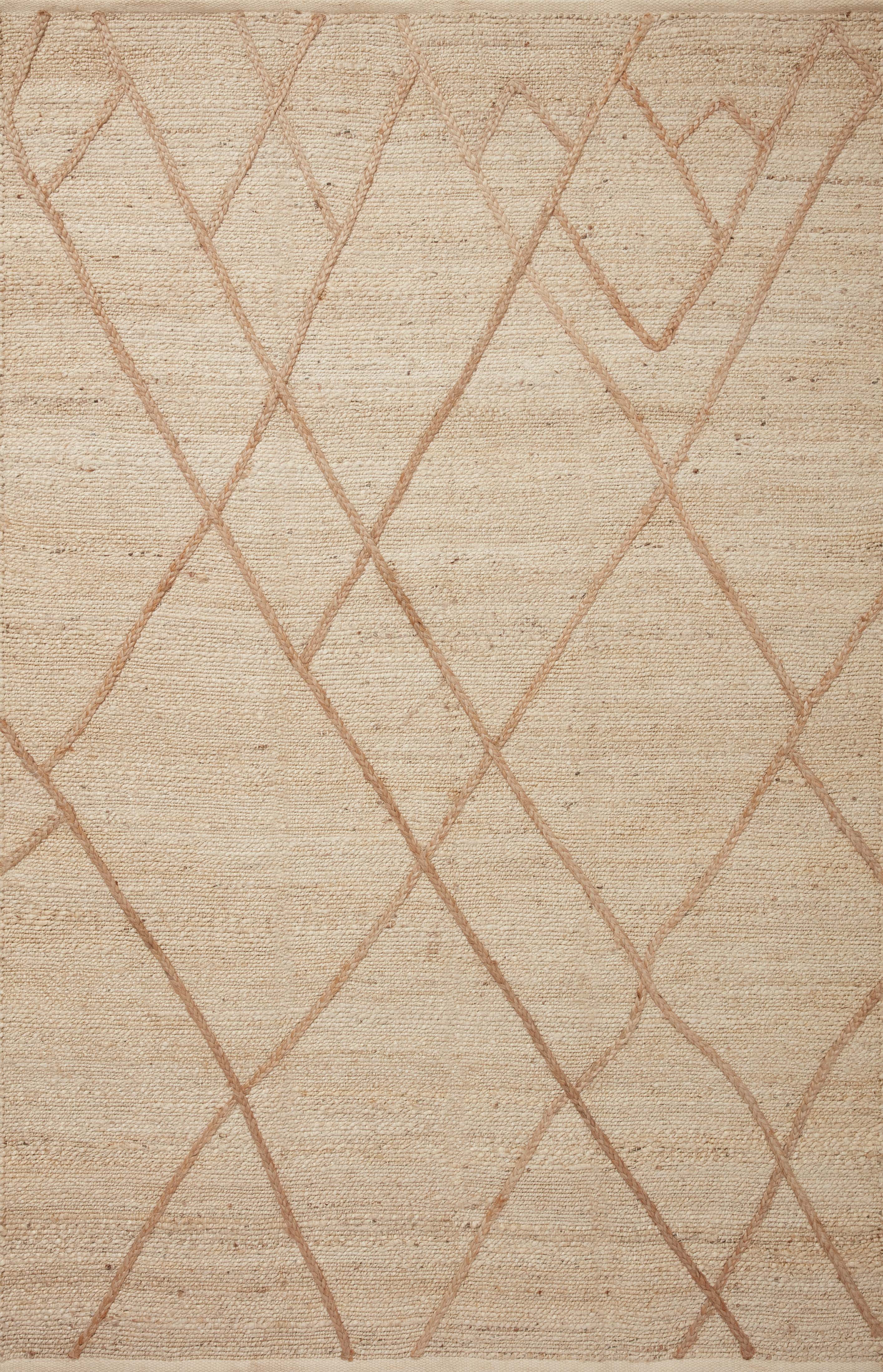 Loloi Bodhi Collection BOD-01 Ivory / Natural, Geometric Area Rug 5'-0" x 7'-6"