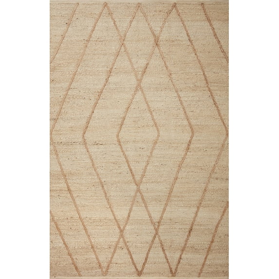 Loloi Bodhi Collection BOD-02 Ivory / Natural, Geometric Area Rug 9'-3" x 13'