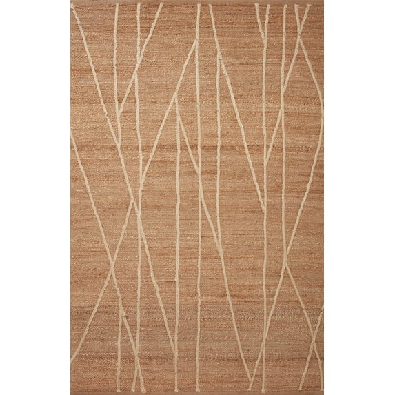 Loloi Bodhi Collection BOD-03 Natural / Ivory, Geometric Area Rug 5'-0" x 7'-6"