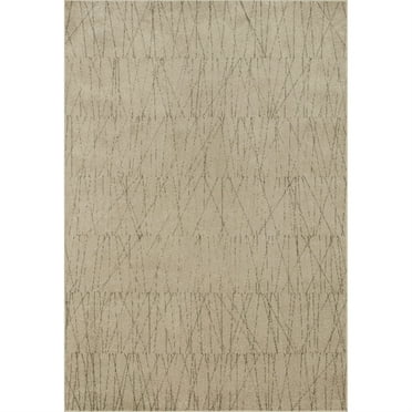 Loloi II Bowery BOW-05 Beige / Pepper Geometric Area Rug 18" x 18" Sample