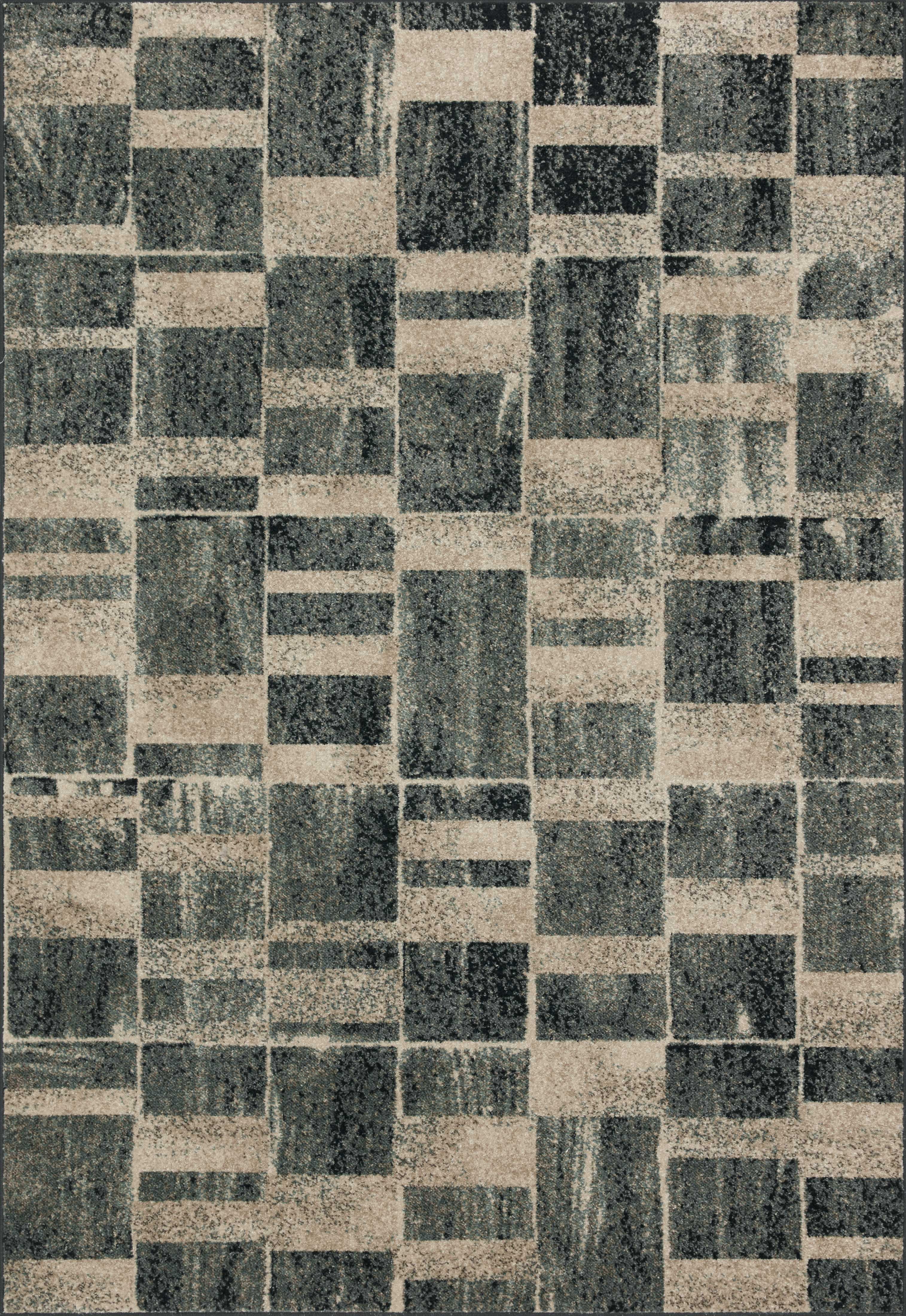 Loloi Bowery BOW-03 Storm / Sand Geometric Area Rug 2'-3" x 4'-0"