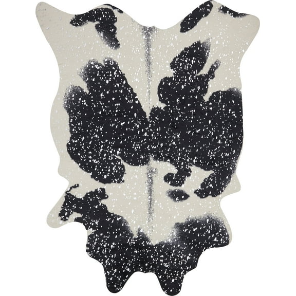 Loloi II Bryce Faux Cowhide Black / Silver Area Rug