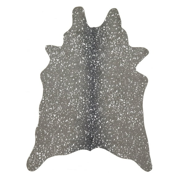 Loloi II Bryce Faux Cowhide Graphite / Silver Area Rug