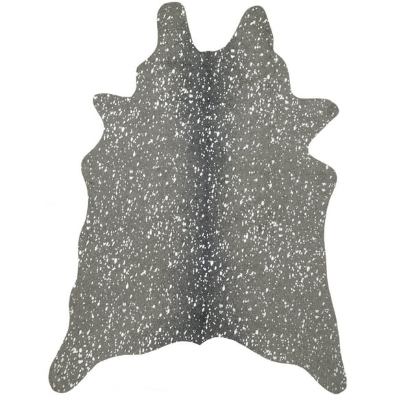 Loloi II Bryce Faux Cowhide Graphite / Silver Area Rug