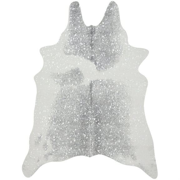 Loloi II Bryce Faux Cowhide Grey / Silver Area Rug