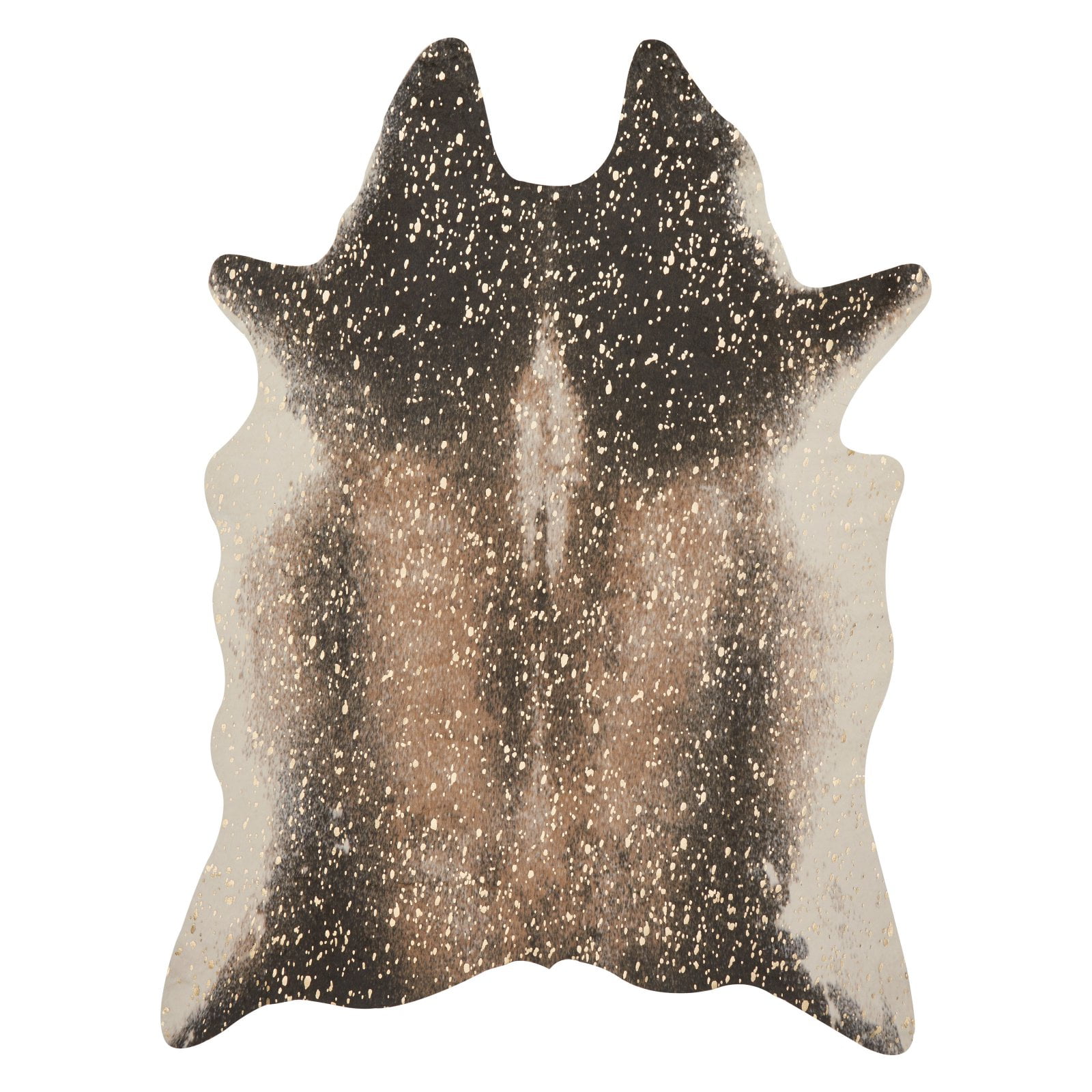 Loloi II Bryce Faux Cowhide Mocha / Gold Area Rug