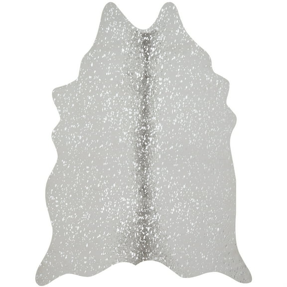 Loloi Bryce Faux Cowhide Stone / Silver Area Rug