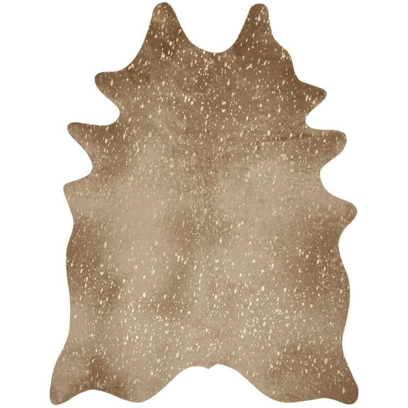 Loloi II Bryce Faux Cowhide Tan / Gold Area Rug