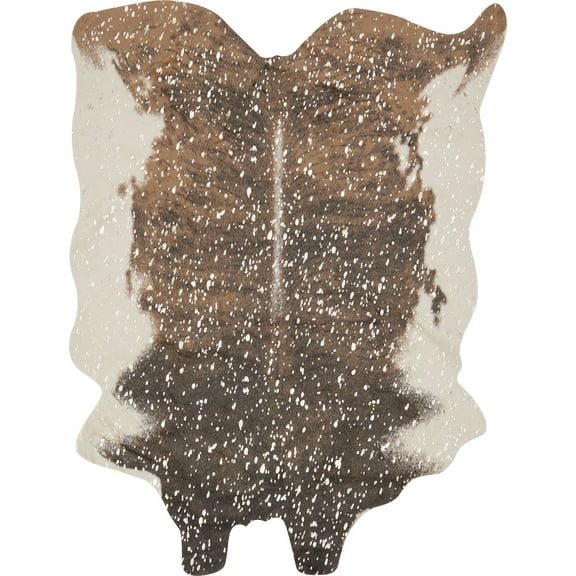 Loloi II Bryce Faux Cowhide Walnut / Champagne Area Rug