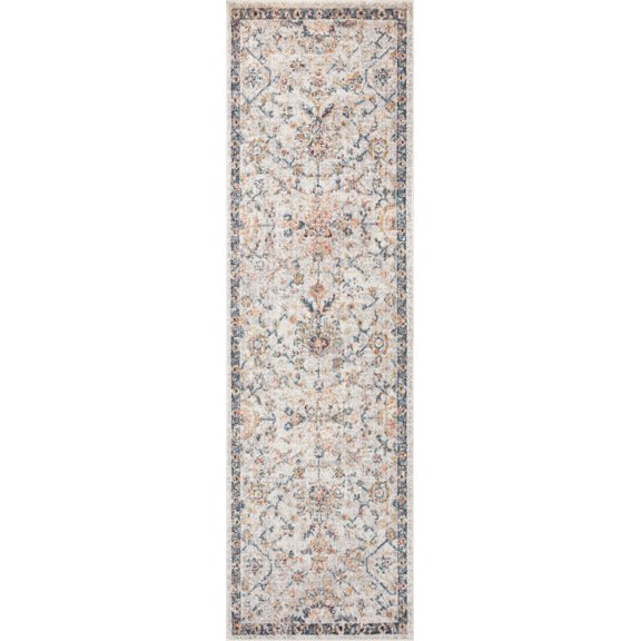 Loloi Cassandra Collection CSN-03 Dove / Navy Oriental Area Rug 2'-6" x 5'-9"