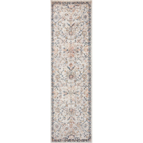 Loloi Cassandra Collection CSN-03 Dove / Navy Oriental Area Rug 2'-6" x 7'-9"