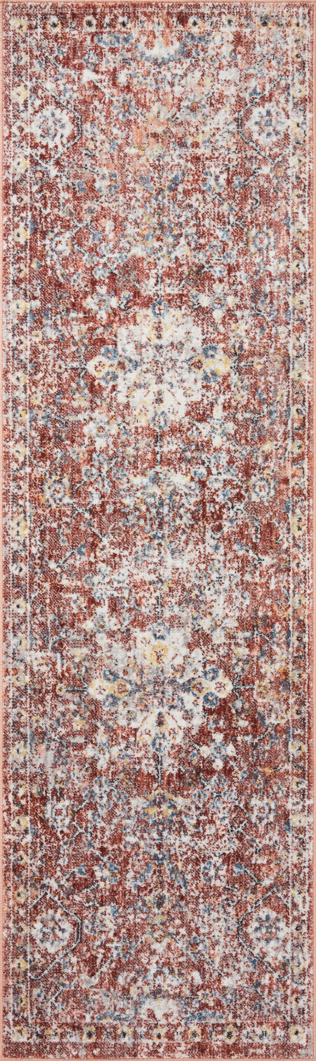 Loloi Cassandra Collection CSN-03 Rust / Ivory Oriental Area Rug 2'-6" x 10'-0"