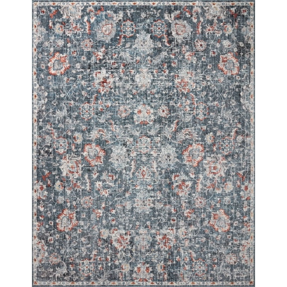 Loloi Cassandra Collection CSN-04 Blue / Rust Oriental Area Rug 3'-9" x 5'-9"