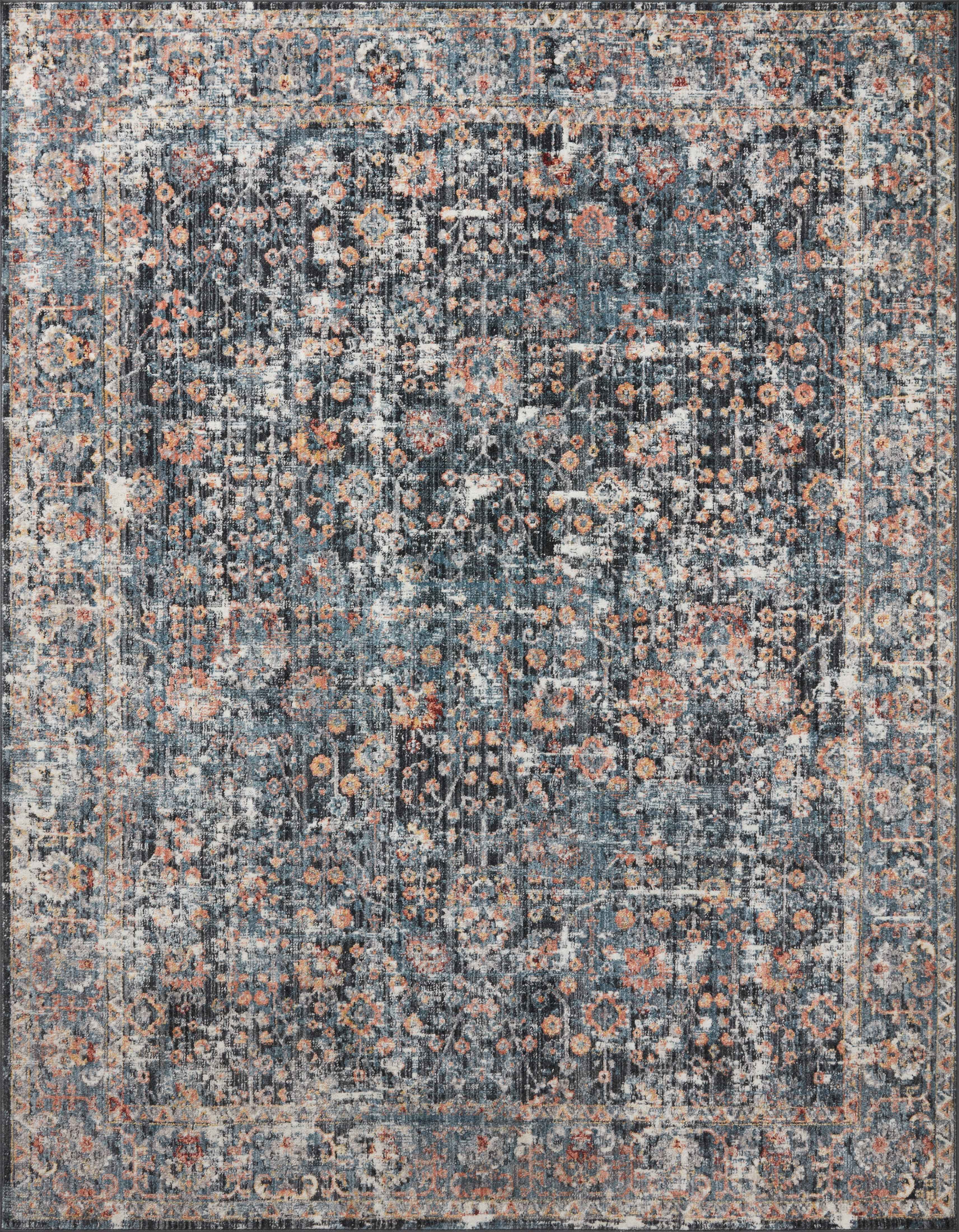 Loloi Cassandra Collection CSN-05 Blue / Multi Oriental Area Rug 18" x 18" Sample