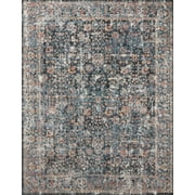 Loloi Cassandra Collection CSN-05 Blue / Multi Oriental Area Rug 18" x 18" Sample