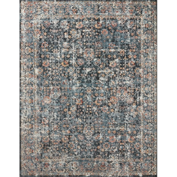 Loloi Cassandra Collection CSN-05 Blue / Multi Oriental Area Rug 18" x 18" Sample
