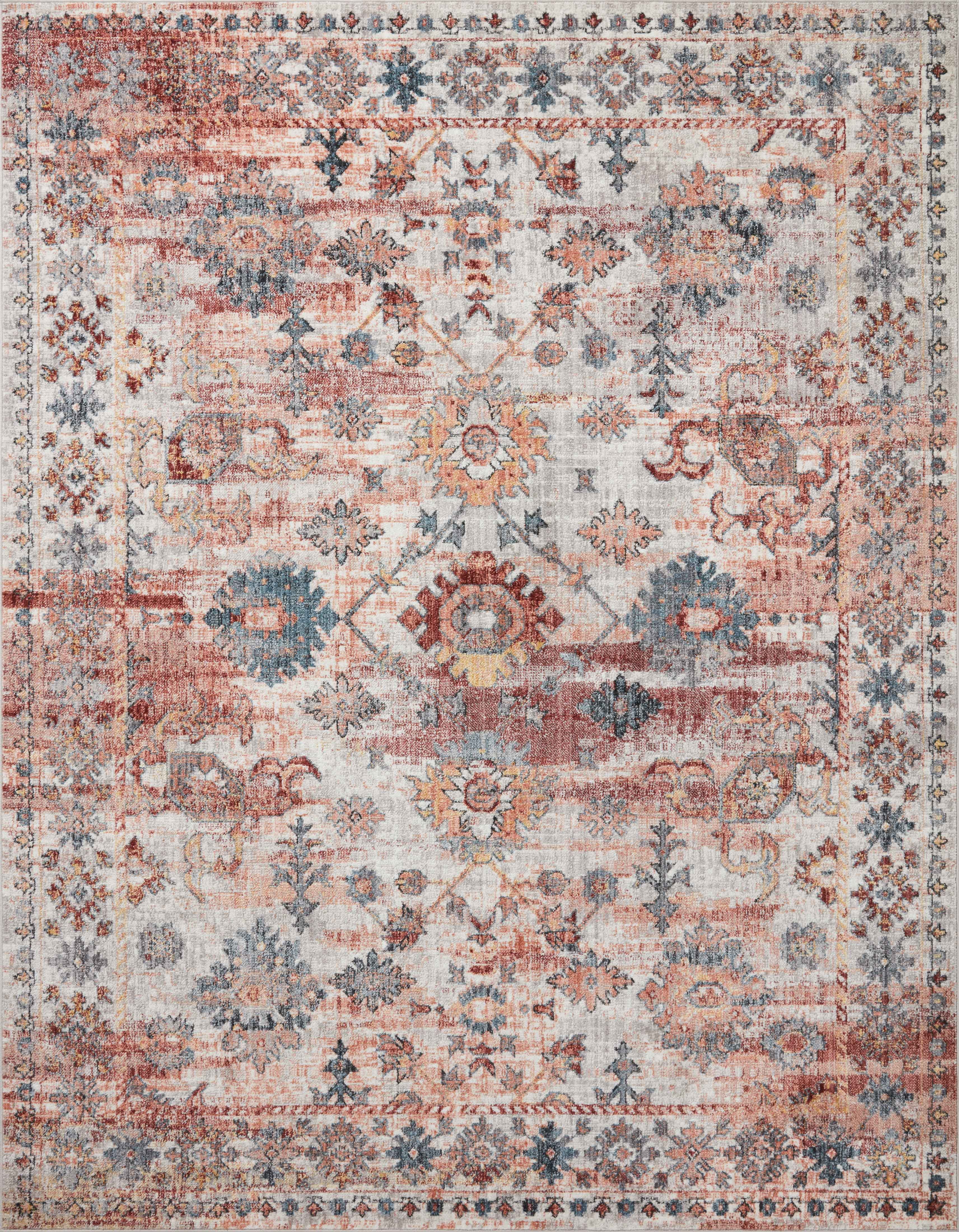 Loloi Cassandra Collection CSN-06 Rust / Multi Oriental Area Rug 2'-6" x 10'-0"