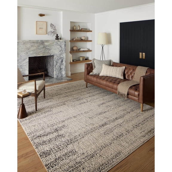 Loloi Darby Oatmeal / Charcoal 18" x 18"Sample Rug