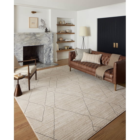 Loloi Darby Sand / Charcoal 6'-7" x 9'-3" Area Rug