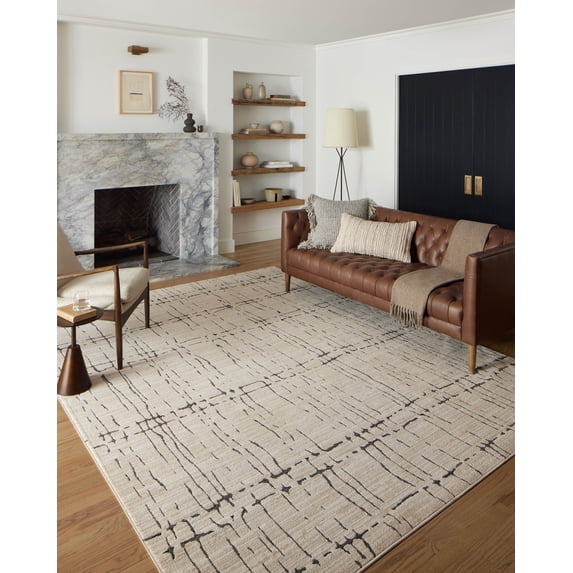Loloi Darby Sand / Dk. Grey 6'-7" x 9'-3" Area Rug