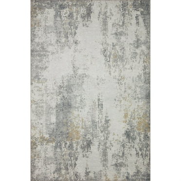 Loloi II Drift DRI-01 Pebble / Ocean Abstract Area Rug 18" x 18" Sample