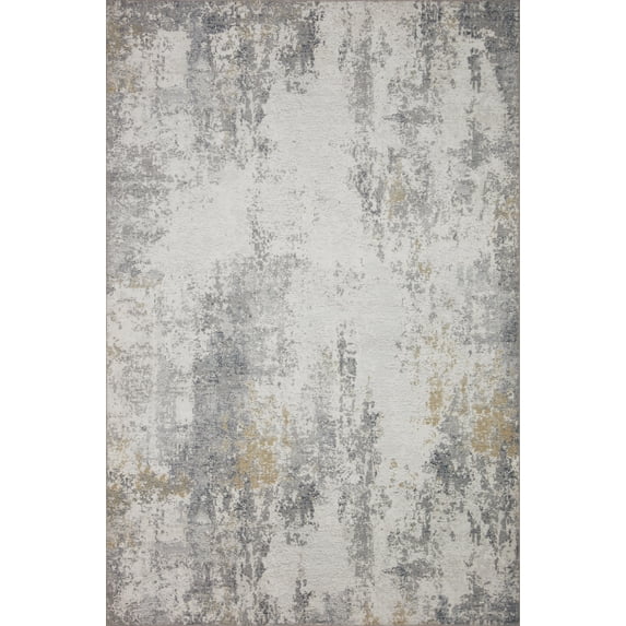 Loloi Drift DRI-02 Ivory / Granite Abstract Area Rug 2'-0" x 5'-0"