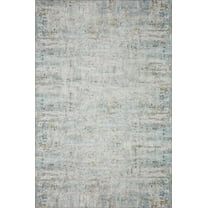 Loloi II Drift DRI-03 Ivory / Sky Abstract Area Rug 18" x 18" Sample
