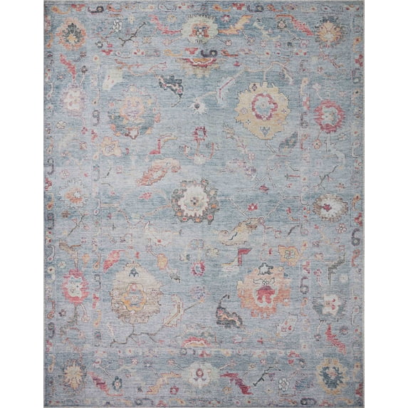 Loloi Elysium 8'-6" x 11'-6" Area Rug, Polyester Denim, Oriental, 0.19" Pile Height Indoor