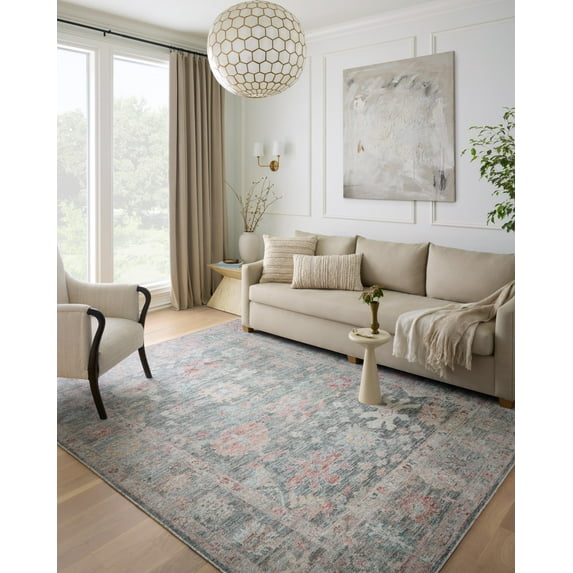 Loloi Elysium Area Rug, Graphite / Multi, 2'3" x 3'9", Power-Loomed Polyester