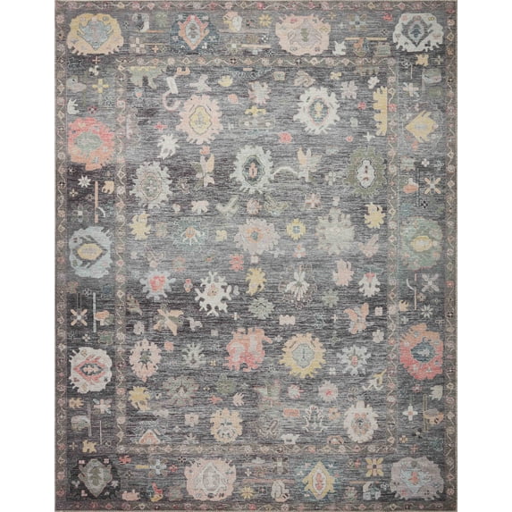 Loloi Elysium Charcoal / Multi 5'-0" X 7'-6" Area Rug