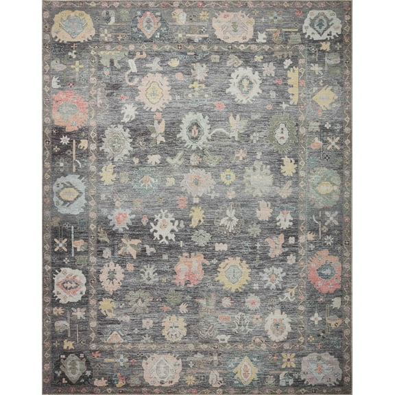 Loloi Elysium Charcoal / Multi 7'-6" x 9'-6" Area Rug
