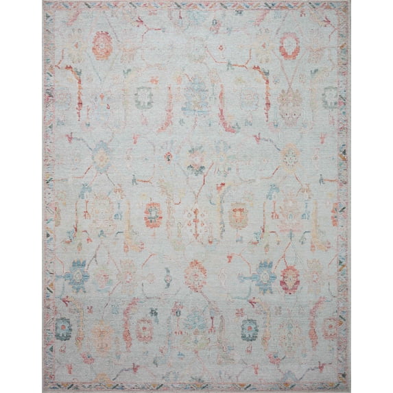 Loloi Elysium Dreamy Botanical Power Loomed Polyester Multi Area Rug, 8'6" x 11'6"