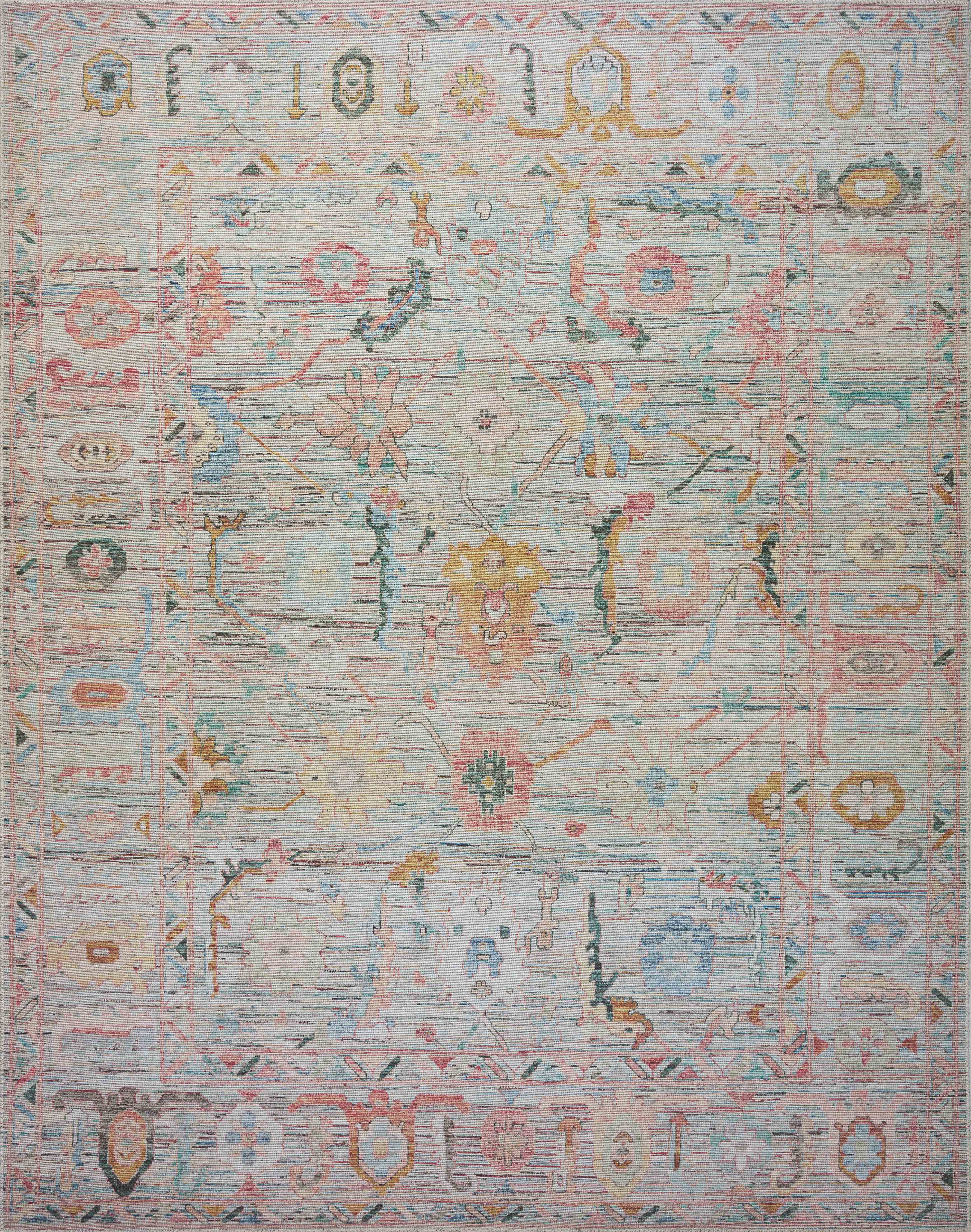 Elysium 5' x 7'6" Multicolor Synthetic Stain-Resistant Rug