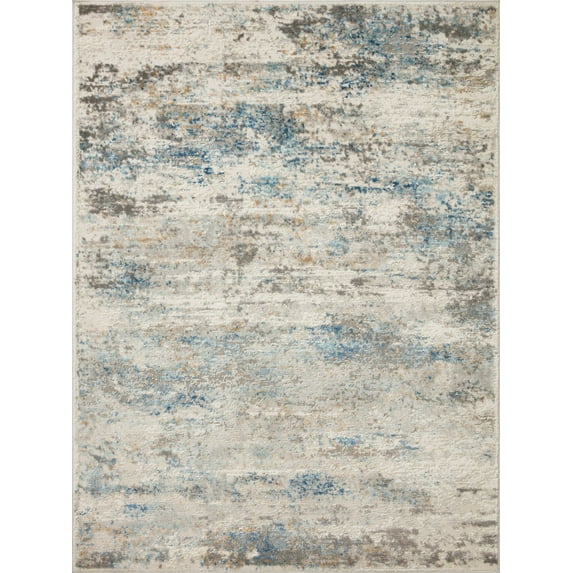 Loloi II Estelle Collection EST-03 Ivory / Ocean Abstract Area Rug 11'-2" x 15'