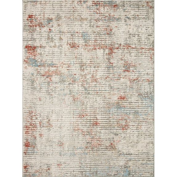 Loloi Estelle Collection EST-04 Ivory / Multi Abstract Area Rug 3'-11" x 5'-7"