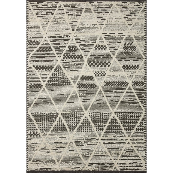 Loloi II Fabian Charcoal / Ivory 9'-2" x 13' Area Rug