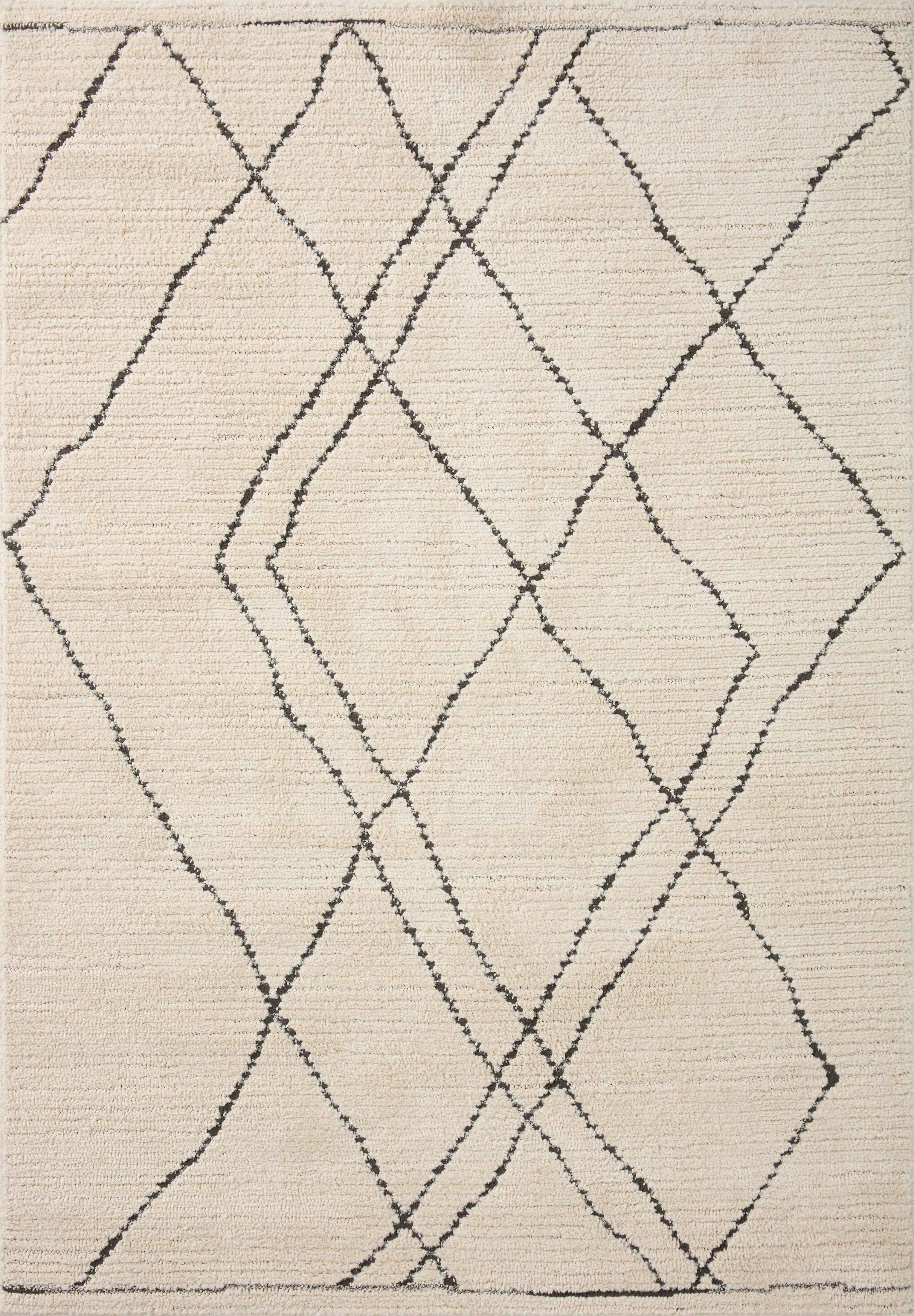Loloi Fabian Ivory / Charcoal 7'-10" x 7'-10" Square Area Rug