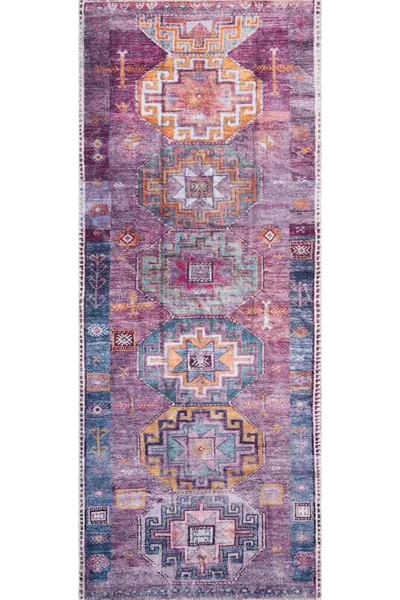 Fiona Blue / Purple 2'-0" x 5'-0" Area Rug