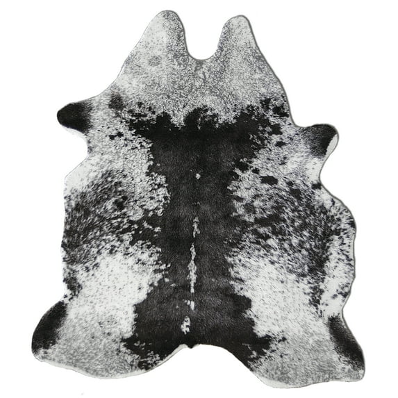 Loloi Grand Canyon Faux Cowhide Ivory / Charcoal Area Rug